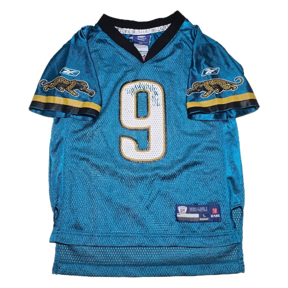 Vtg Jacksonville Jaguars #9 Garrard Jersey Banned Logo NFL Equipment Youth L (7)